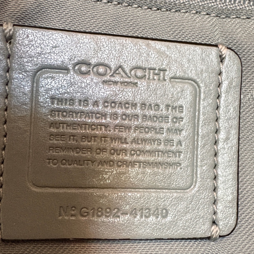Coach Dark Teal Leather Satchel - Picture 7 of 16